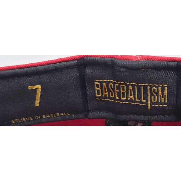 Baseballism Brand Gingerbread Man Baseball Cap Fitted Flat Brim Hat Size 7 - Picture 10 of 10